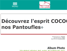 Tablet Screenshot of la-boite-a-pantoufles.com